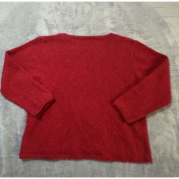 Vintage Northern Isles Women’s XL Red Reindeer Antlers Christmas Sweater 90s - Picture 2 of 7